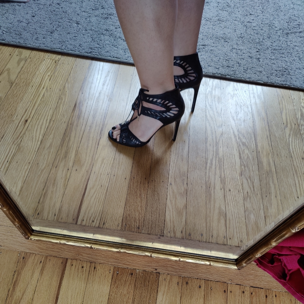 DOLCE VITA Leather Tie Heel Sandals | 7M - Picture 4 of 12